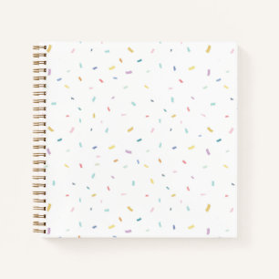 Carnet Aquarelle douce Motif Confetti
