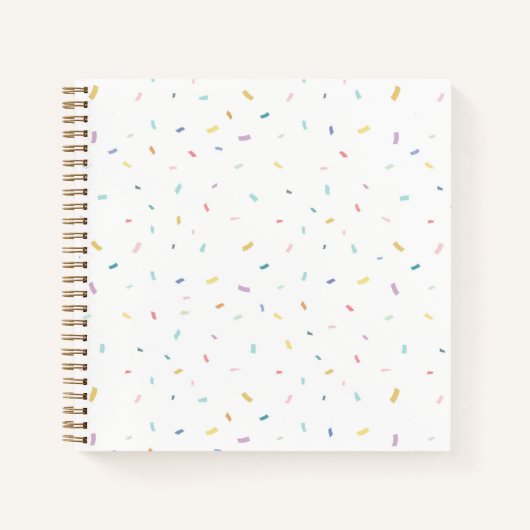 Carnet Aquarelle douce Motif Confetti (Devant)