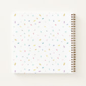 Carnet Aquarelle douce Motif Confetti (Dos)