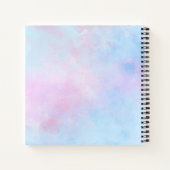 Carnet Aquarelle Dreamy Rose bleu turquoise (Dos)