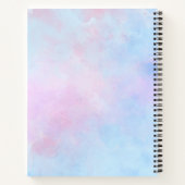 Carnet Aquarelle Dreamy Rose bleu turquoise (Dos)