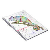 Carnet Aquarelle drôle caméléon (Côté Droit)