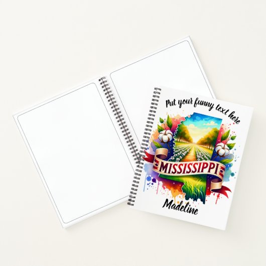 Carnet Aquarelle du Mississippi au crépuscule (Intérieur)