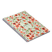 Carnet Aquarelle du pavot orange Nom du motif floral (Côté Droit)