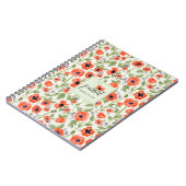 Carnet Aquarelle du pavot orange Nom du motif floral (Côté gauche)