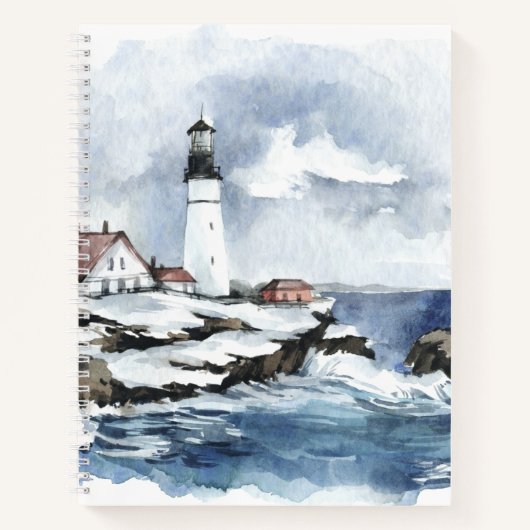 Carnet Aquarelle du phare marin Nautique (Devant)