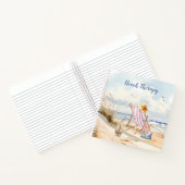 Carnet Aquarelle élégant Beach Ocean Monogramme (Intérieur)
