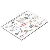 Carnet Aquarelle éléments nautiques marin (Côté gauche)