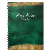 Carnet Aquarelle Emerald avec or (Devant)