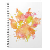 Carnet Aquarelle Empreinte de patte de chien (Devant)