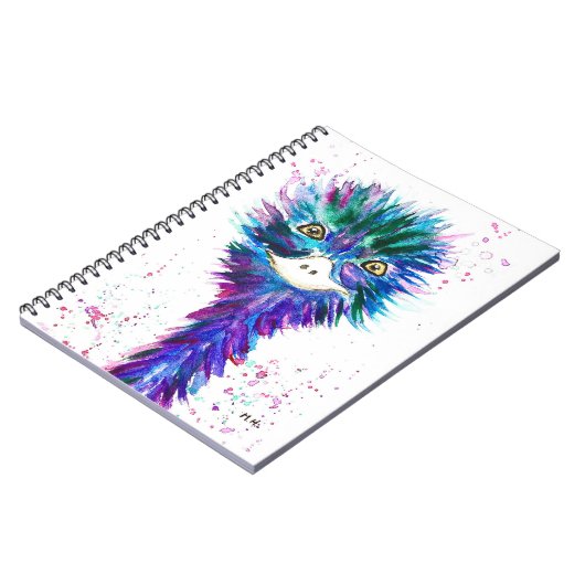 Carnet Aquarelle emu (Côté gauche)