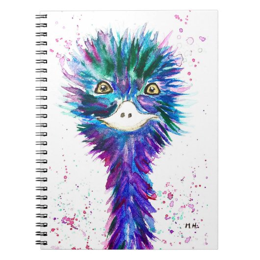 Carnet Aquarelle emu (Devant)