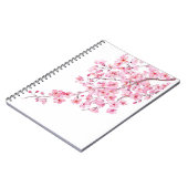 Carnet aquarelle en fleurs de cerisier rose 2020 (Côté gauche)