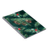 Carnet Aquarelle Épinette de Noël aux cônes (Côté Droit)