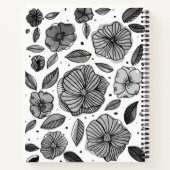Carnet Aquarelle et fleurs d'encre - noir et blanc (Dos)
