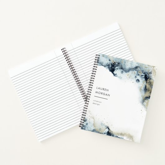 Carnet Aquarelle et monogramme de sable (Intérieur)