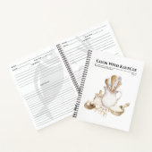 Carnet Aquarelle et outils de cuisine Recette (Intérieur)