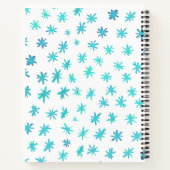 Carnet Aquarelle étoile - turquoise (Dos)