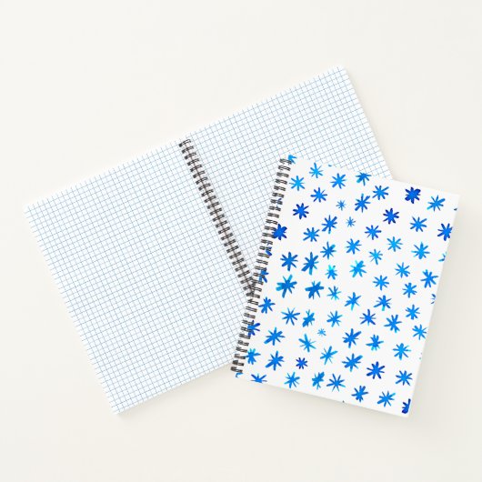 Carnet Aquarelle étoilée - bleu (Intérieur)