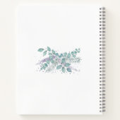 Carnet Aquarelle Eucalyptus Fête des mariées cadeau invit (Dos)