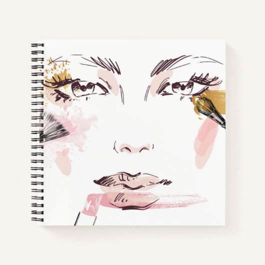 Carnet Aquarelle face maquillage (Devant)