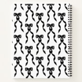 Carnet Aquarelle fantaisie Noir Bow Monogramme (Dos)