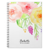 Carnet Aquarelle féminine Florale (Devant)
