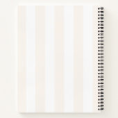 Carnet Aquarelle féminine Florale et rayures (Dos)