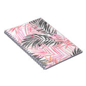 Carnet Aquarelle Feuille rose tropicale (Côté Droit)