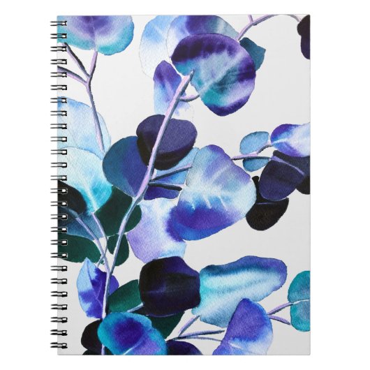 Carnet Aquarelle feuilles d'eucalyptus (Devant)