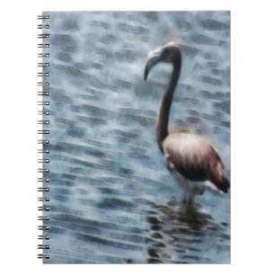 Carnet Aquarelle flambant Flamant rose