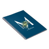 Carnet Aquarelle fleur sauvage bleu initial (Côté Droit)