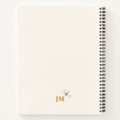 Carnet Aquarelle Fleur sauvage Jardin Monogramme (Dos)