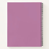 Carnet Aquarelle Fleur sauvage noir violet monogramme (Dos)