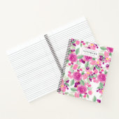 Carnet Aquarelle fleurie chic jaune violet (Intérieur)