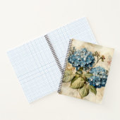 Carnet Aquarelle Fleurie Hydrangea Bleue (Intérieur)