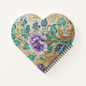 Carnet Aquarelle fleurie Rose violette (Dos)