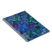 Carnet aquarelle, fleurs bleues (Côté Droit)