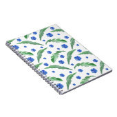 Carnet Aquarelle Fleurs de corail bleu (Côté Droit)