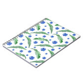 Carnet Aquarelle Fleurs de corail bleu (Côté gauche)