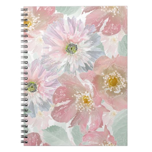 Carnet Aquarelle fleurs délicates. (Devant)