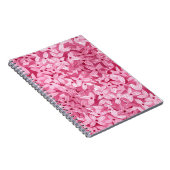 Carnet Aquarelle fleurs lilas : arrière - plan rose (Côté Droit)