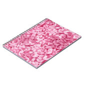 Carnet Aquarelle fleurs lilas : arrière - plan rose (Côté gauche)