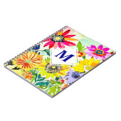 Carnet Aquarelle Fleurs Monogrammes (Côté gauche)