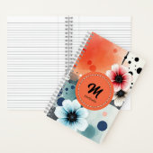 Carnet Aquarelle Fleurs Rose Bleu Distressed Art Fille (À l'intérieur)