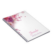 Carnet Aquarelle Fleurs Roses Élégant Modèle moderne (Côté Droit)