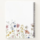 Carnet Aquarelle Fleurs sauvages Boho élégant avec Monogr (Dos)
