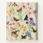 Carnet Aquarelle Fleurs sauvages & papillons Jardin Flora (Dos)