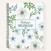 Carnet Aquarelle Floral Accueil & Jardin Spirale (Devant)