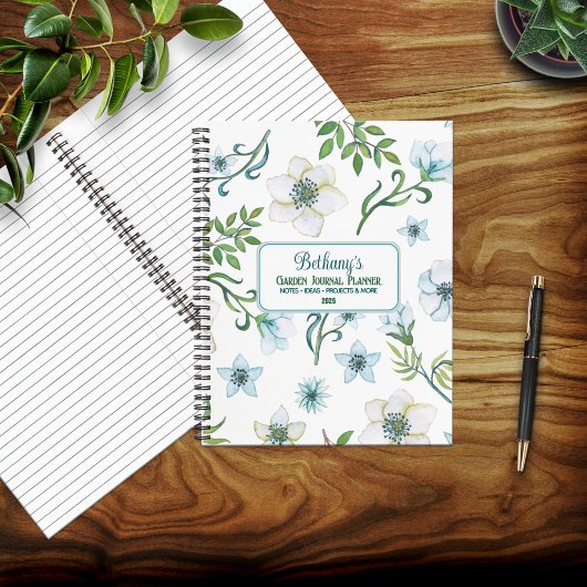 Carnet Aquarelle Floral Accueil & Jardin Spirale